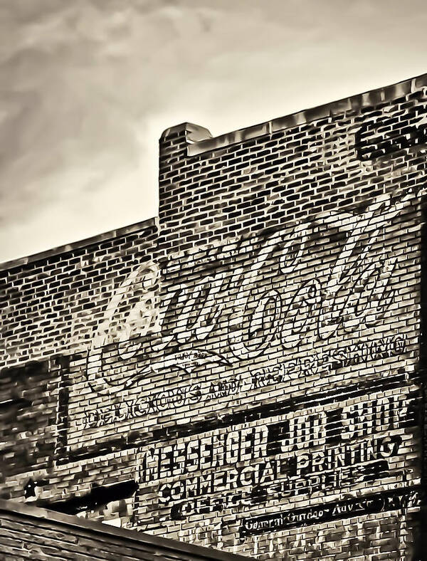 Vintage Painted Signage On Building Poster featuring the photograph Vintage Painted Signage on Building by Greg Jackson