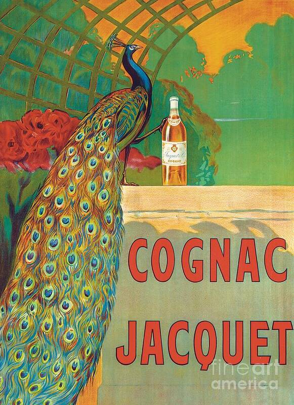 Bird Poster featuring the painting Vintage Poster Advertising Cognac by Camille Bouchet