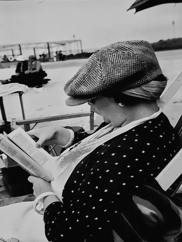 Woman Poster featuring the photograph Vintage Woman Reading by Cathy Anderson