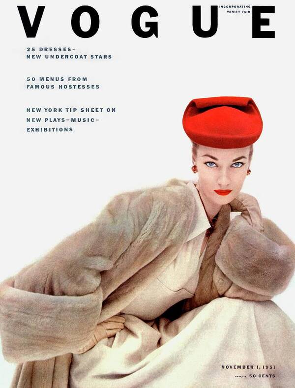 Fashion Poster featuring the photograph Vogue Cover Of Janet Randy by Clifford Coffin