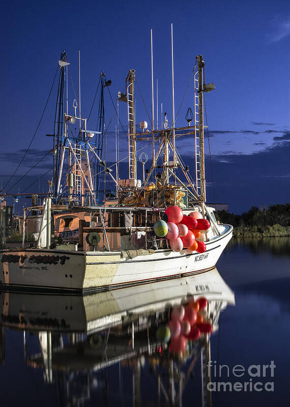 Fishing Boat Poster featuring the photograph Waiting to Fish by Terry Rowe