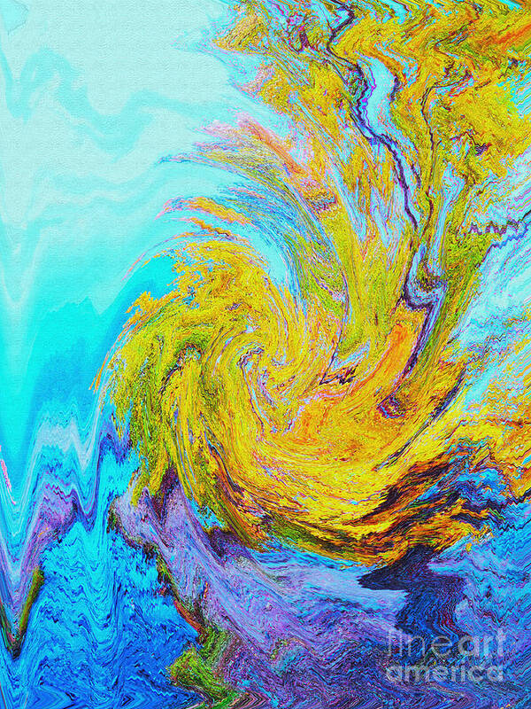 Abstract Poster featuring the photograph Water Whirl by Ann Johndro-Collins