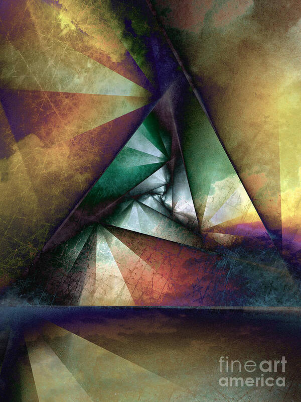 Abstract Poster featuring the digital art Way Towards the Unknown by Klara Acel