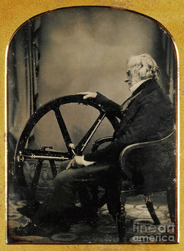 Historic Poster featuring the photograph William Constable With Regulator, 1854 by Getty Research Institute
