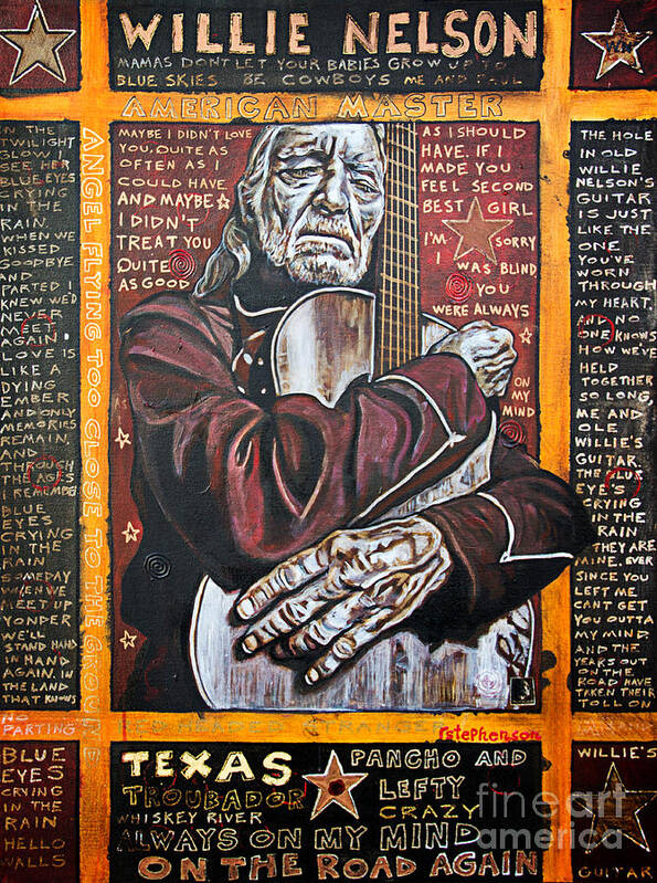 Nashville Poster featuring the photograph Willie Nelson by Bob Hislop
