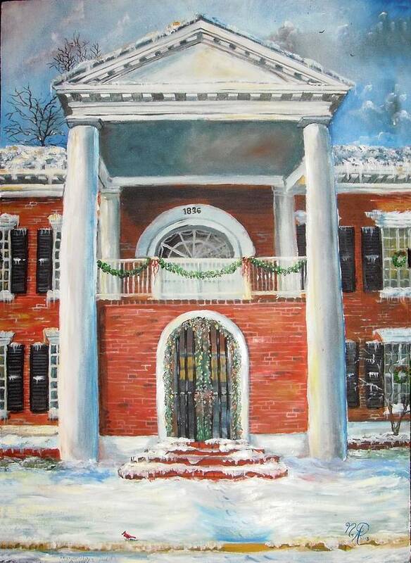 Winter Poster featuring the painting Winter Spirit in Dahlonega by Nicole Angell