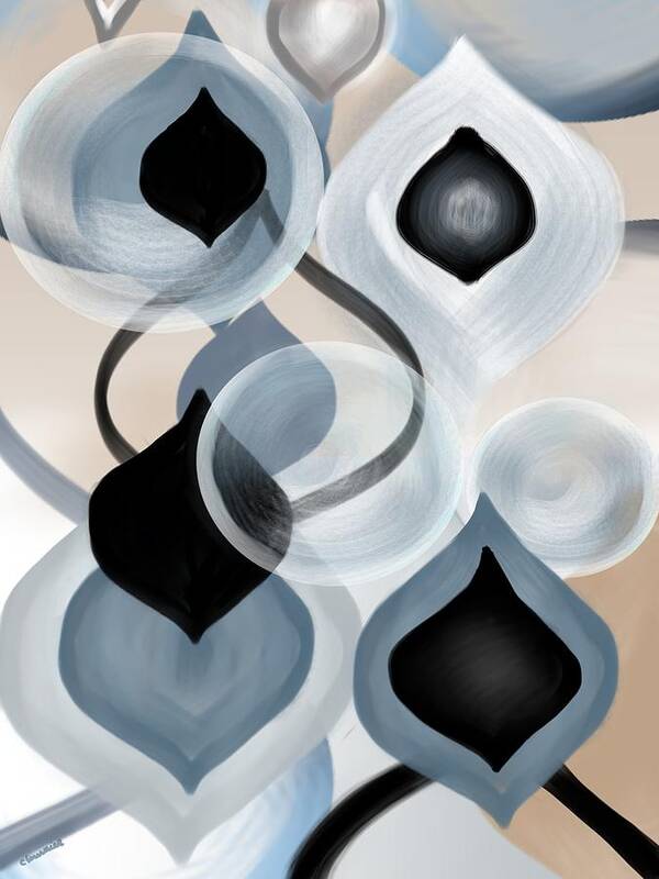 Abstract Poster featuring the digital art Zync by Christine Fournier