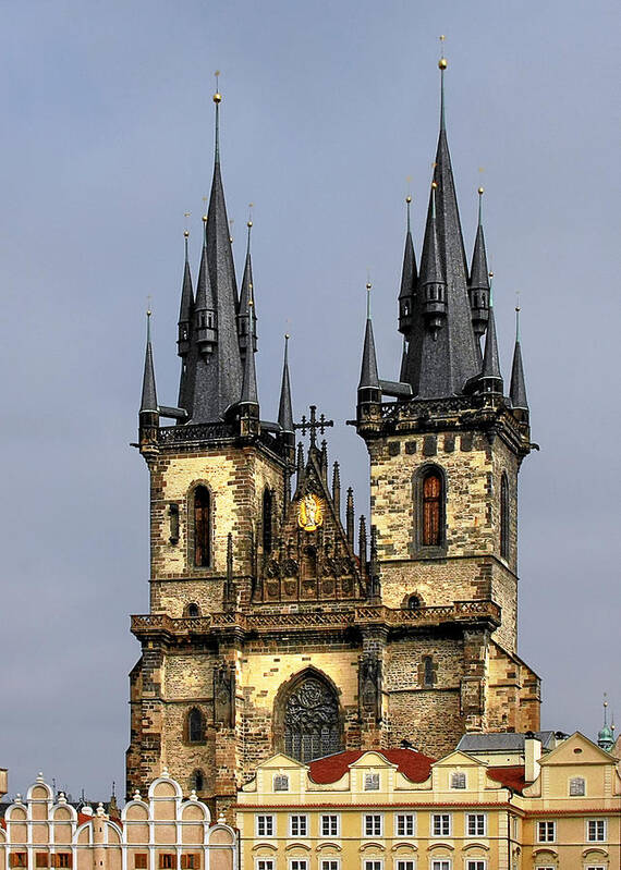 Tyn Church Poster featuring the photograph Church of Our Lady Before Tyn - Prague CZ #1 by Alexandra Till