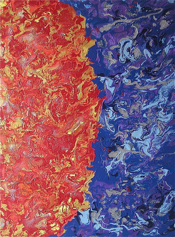 Solar Storm Poster featuring the painting Solar Storm #1 by Gregory Young