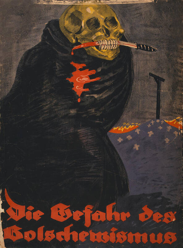 1910s Poster featuring the photograph World War I, Bolshevism, Poster Shows #1 by Everett