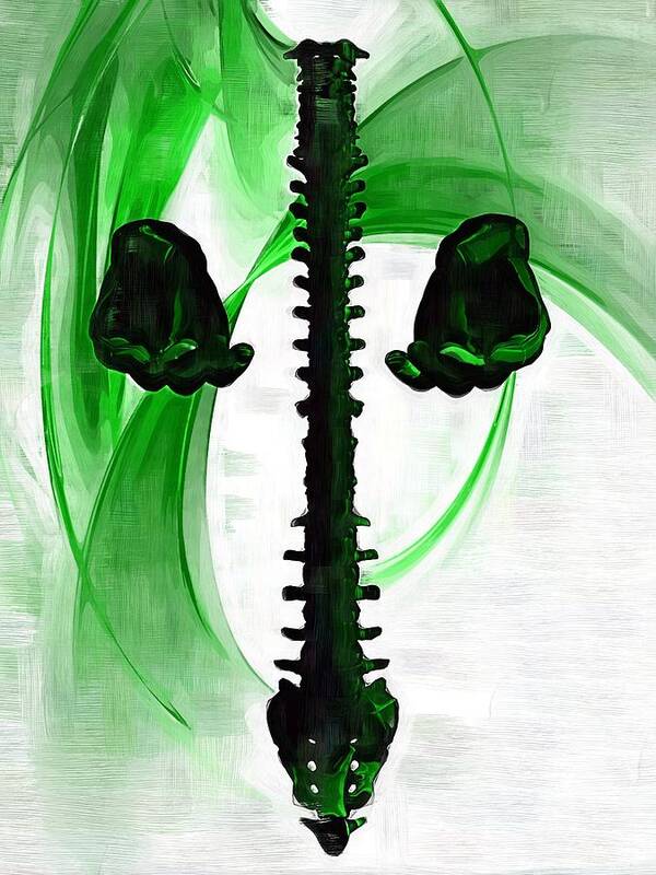 Spine Poster featuring the digital art Healing Hands #16 by Joseph Ventura