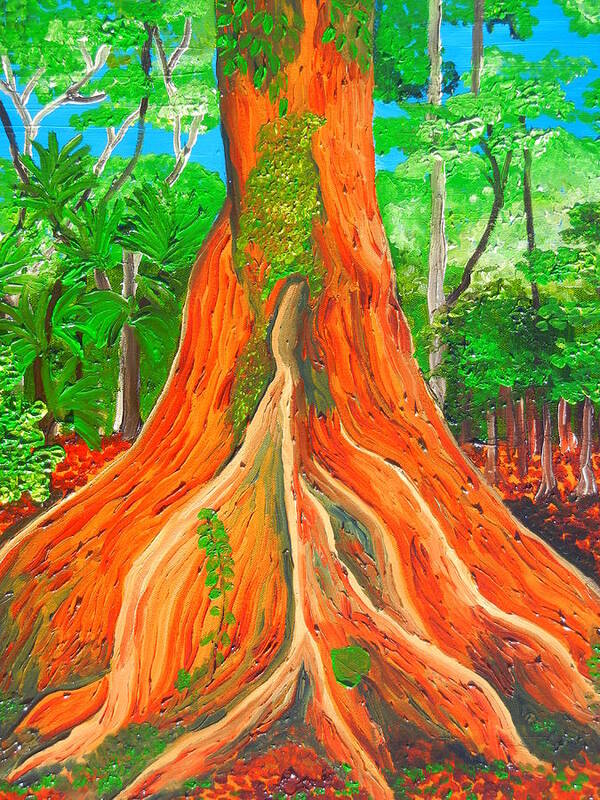 Tree Poster featuring the painting Untitled #19 by Suzanne Buckland