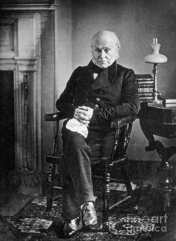 America Poster featuring the photograph John Quincy Adams, 6th American #2 by Photo Researchers