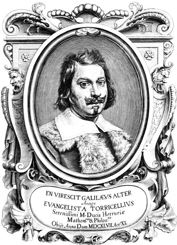Science Poster featuring the photograph Evangelista Torricelli, Italian #3 by Science Source