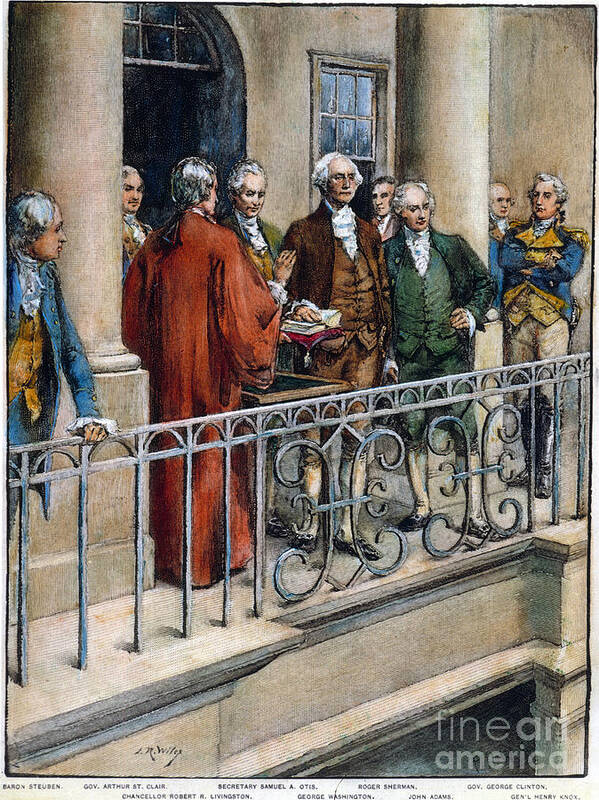 1789 Poster featuring the photograph Washington: Inauguration #3 by Granger