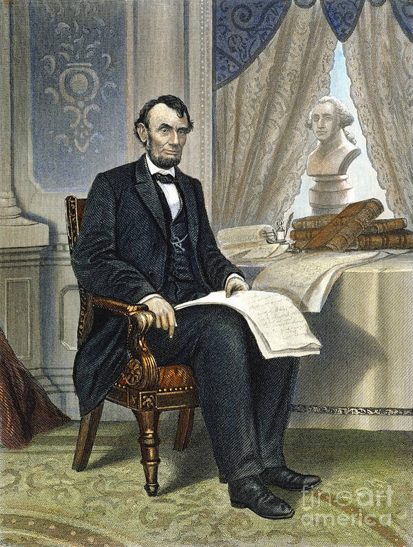 19th Century Poster featuring the photograph Abraham Lincoln #57 by Granger