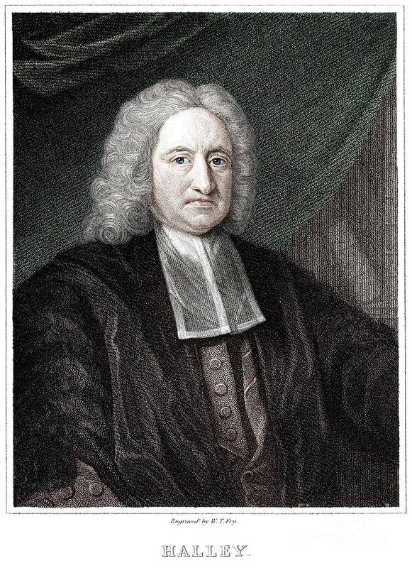Science Poster featuring the photograph Edmond Halley, English Polymath #9 by Science Source