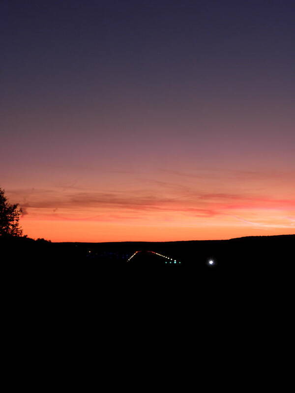 Landing Strip Poster featuring the photograph All Lit Up For A Landing by Kim Galluzzo