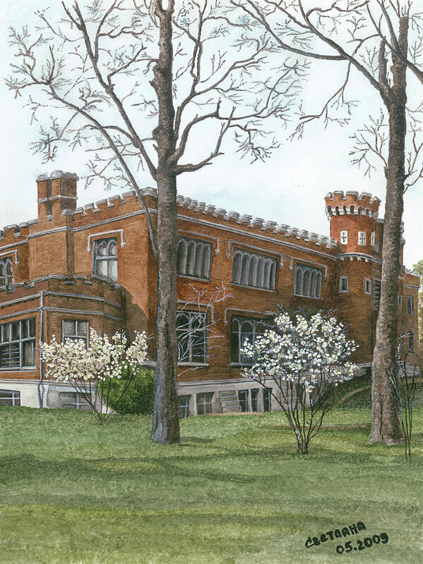 Landscape Poster featuring the painting Arrival of Spring at Culver by Svetlana Jenkins