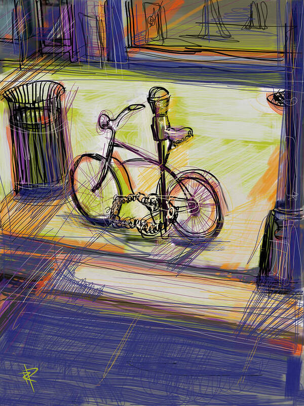 Bicycle Poster featuring the mixed media Bike at Rest by Russell Pierce