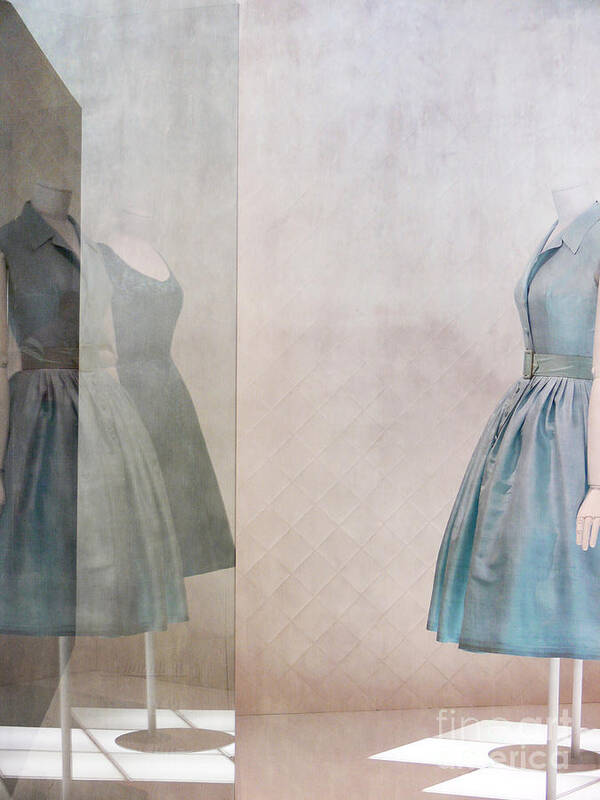 Dress Poster featuring the digital art Blue dress by Martine Roch