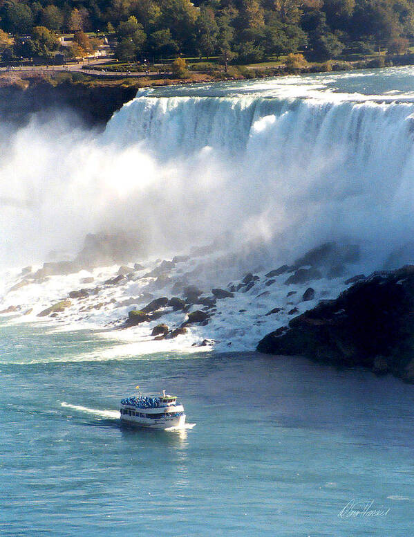 Niagara Falls Poster featuring the photograph Boat on Niagara Falls by Diana Haronis