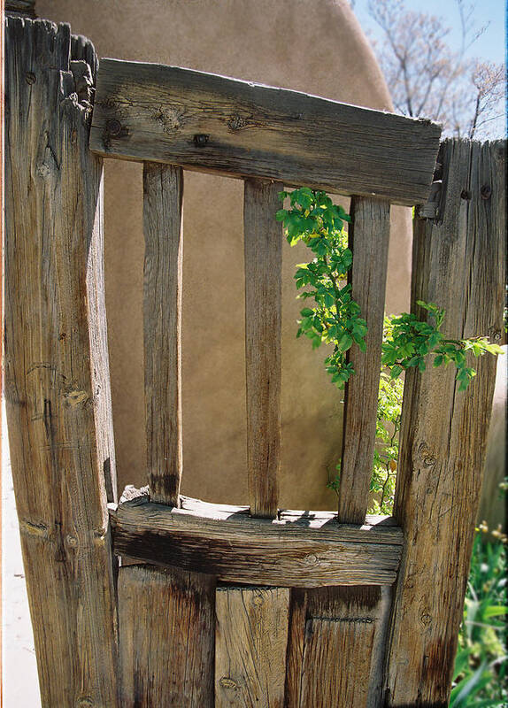 Chimayo Poster featuring the photograph Chimayo Gate by Ron Weathers