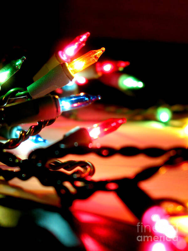 Christmas Poster featuring the photograph Christmas lights by Elena Elisseeva