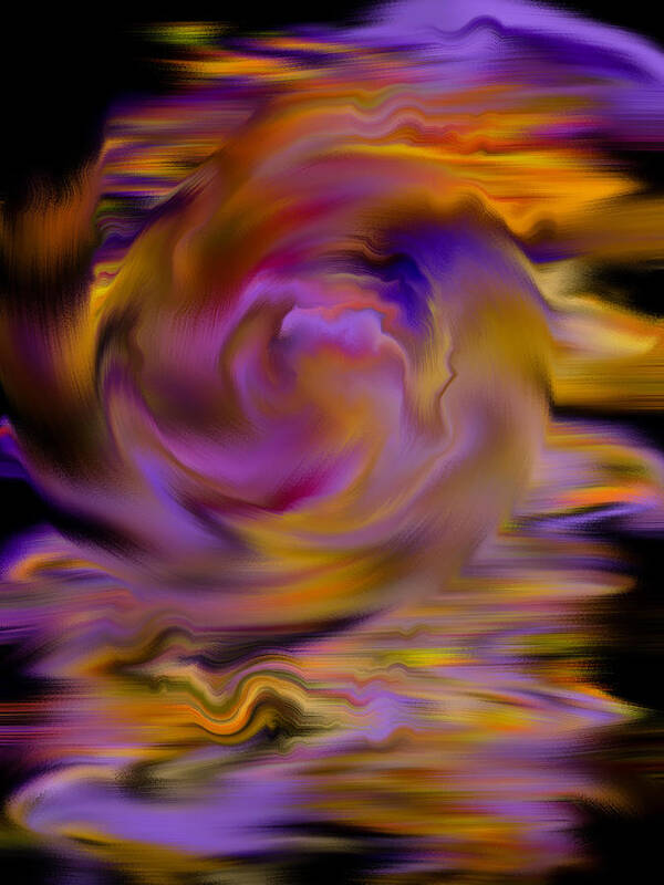 Digital Poster featuring the painting Colourful Swirl by Hakon Soreide