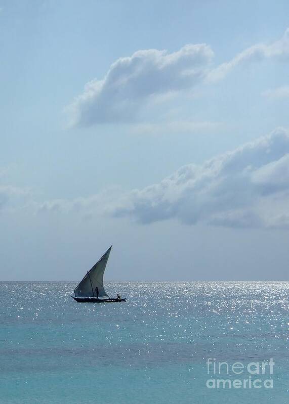 Kendwa Poster featuring the photograph Dhow by Alan Clifford