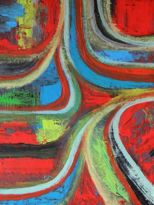 Abstract Poster featuring the painting Dream Highway by Everette McMahan jr