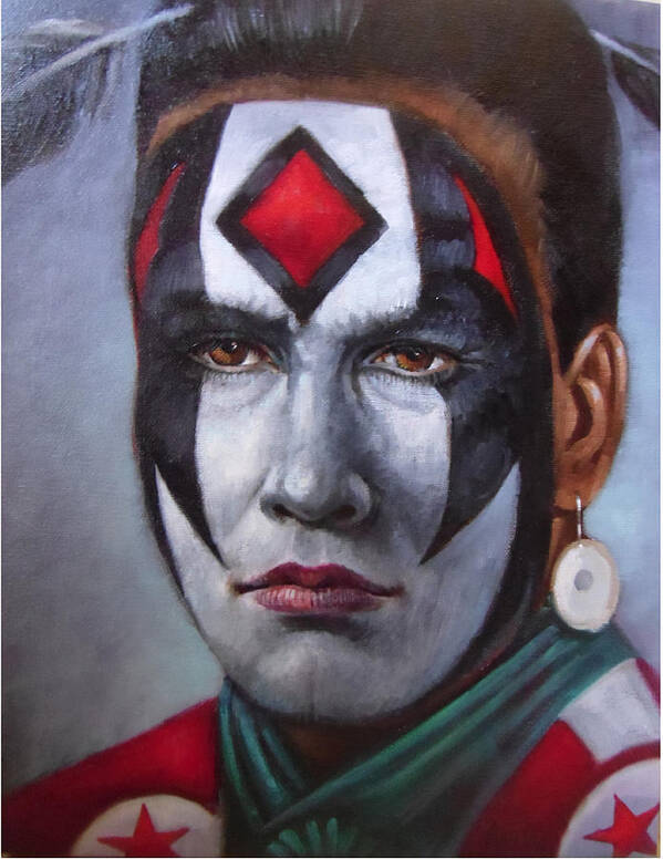 War Paint Poster featuring the painting First People II by Geraldine Arata