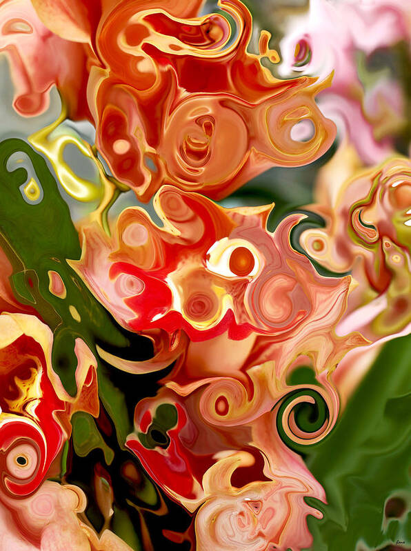 Flower Poster featuring the photograph Flowers in Abstraction by JoAnn Lense