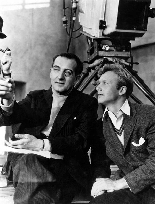 Candid Poster featuring the photograph Fritz Lang And David Tyrrel by Everett