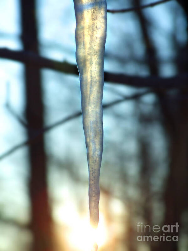 Artoffoxvox Poster featuring the photograph Icicle Sunset Photograph by Kristen Fox