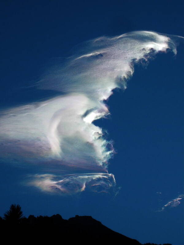 Landscape Poster featuring the photograph Iridescent Cloud Wave by Amelia Racca