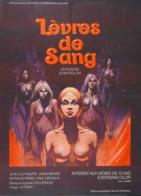 1970s Movies Poster featuring the photograph Lips Of Blood, Aka Levres De Sang, 1975 by Everett