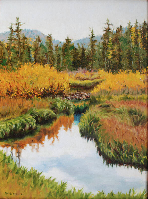 Landscape Poster featuring the painting October Splendor by Sylvia Miller