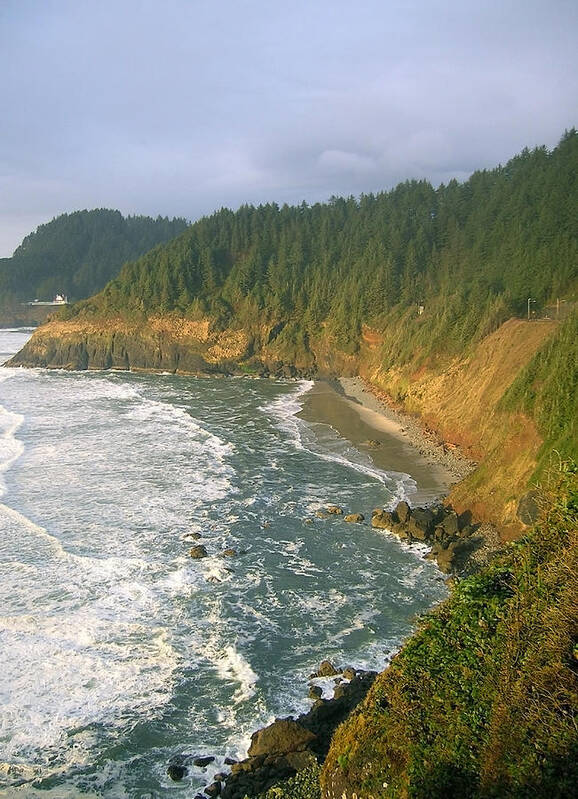 Oregon Poster featuring the photograph Oregon Coastline by Margaret Pitcher