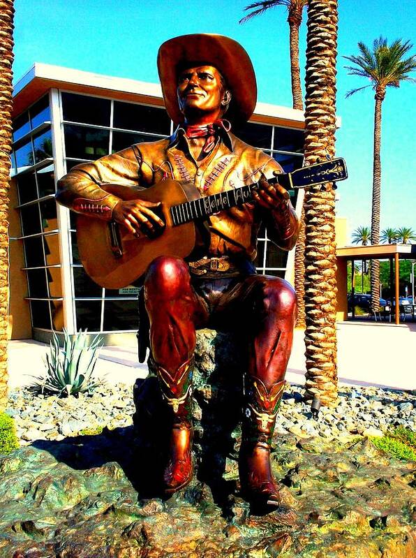 Palm Springs Poster featuring the photograph Palm Springs Gene Autry Statue by Randall Weidner