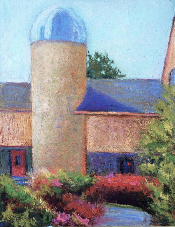 Silo Poster featuring the pastel Path to the SILO by Joyce Guariglia