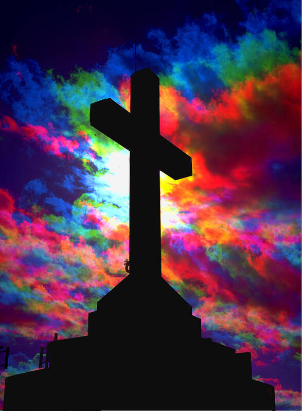 Cross Poster featuring the photograph Power of the Cross by Larry Landolfi