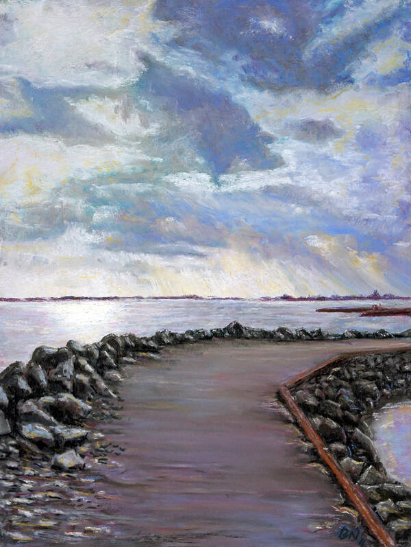Pastel Poster featuring the pastel Sky Shore A by Peter Jackson
