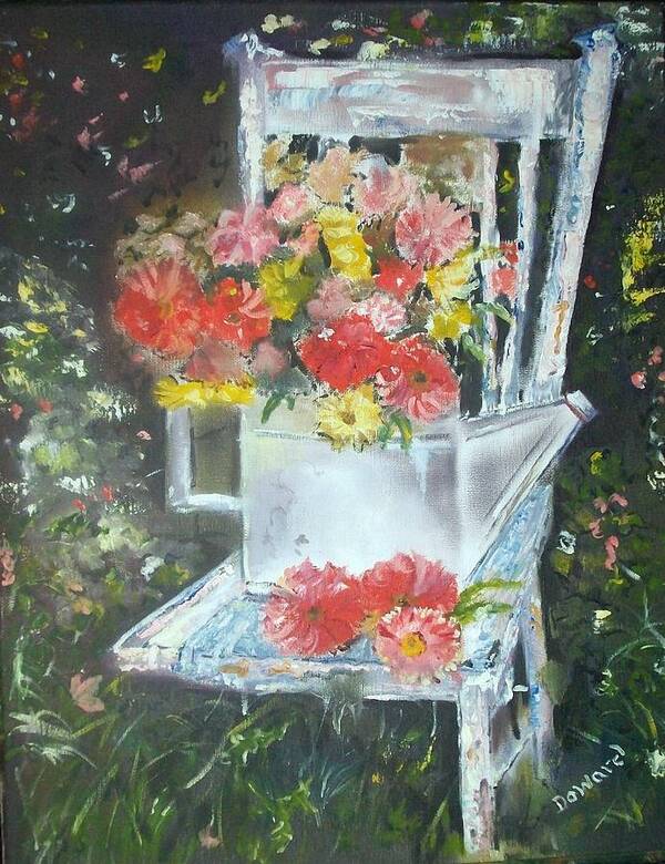 Garden Chair Poster featuring the painting The Garden Chair by Raymond Doward