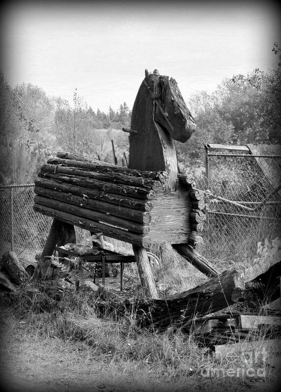 Greek Poster featuring the photograph Trojan Horse by Tatyana Searcy