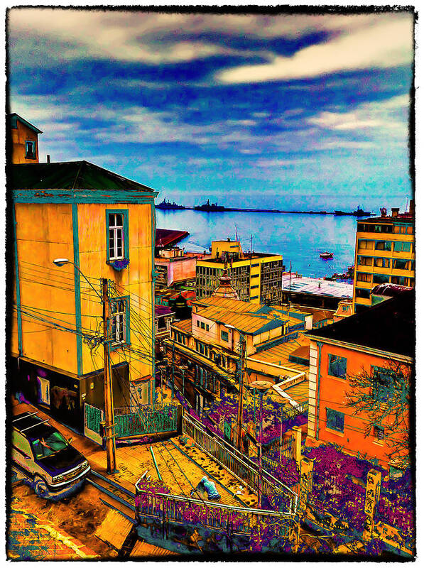 Valparaiso Poster featuring the photograph View from the top by Peter Crass