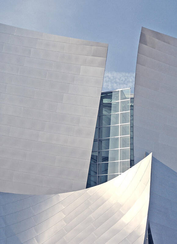 Walt Disney Music Hall Poster featuring the photograph Walt Disney Music Hall Detail by Loud Waterfall Photography Chelsea Sullens
