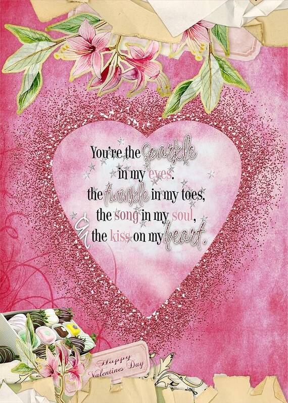 Valentine Poster featuring the digital art Your The Twinkle In My Toes by Lisa Wingo