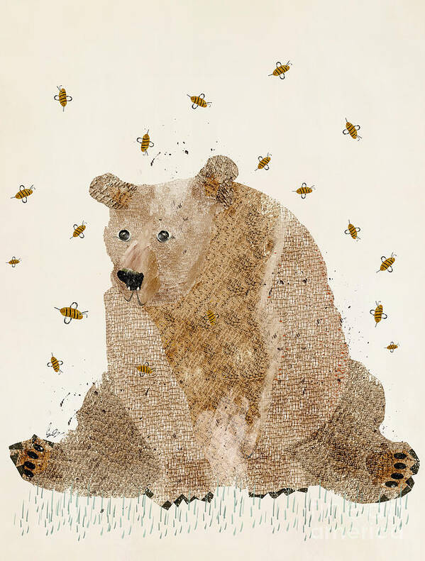 Bears Poster featuring the painting Bear Grizzly #1 by Bri Buckley
