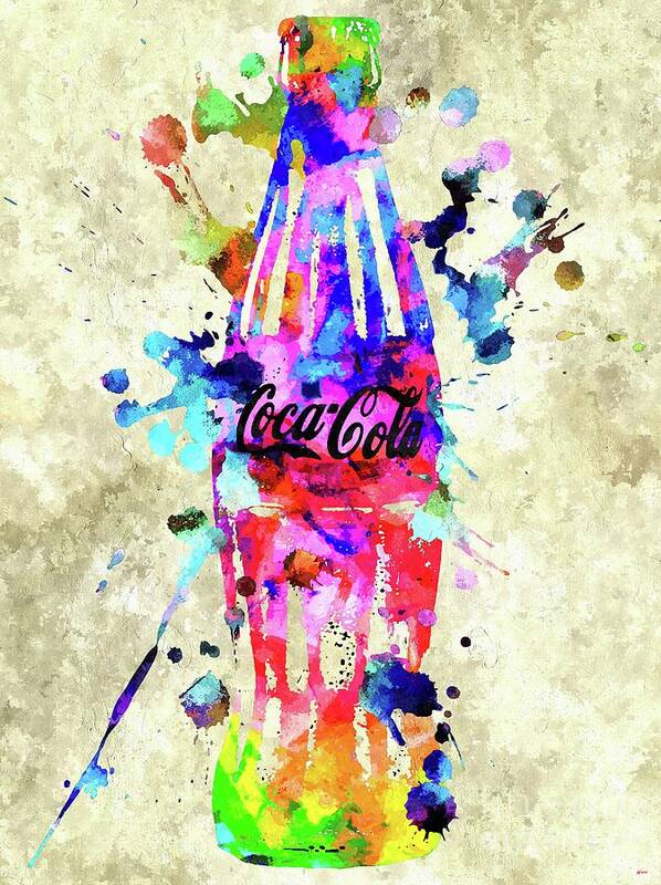 Coca Cola Poster featuring the mixed media Coca Cola #1 by Daniel Janda